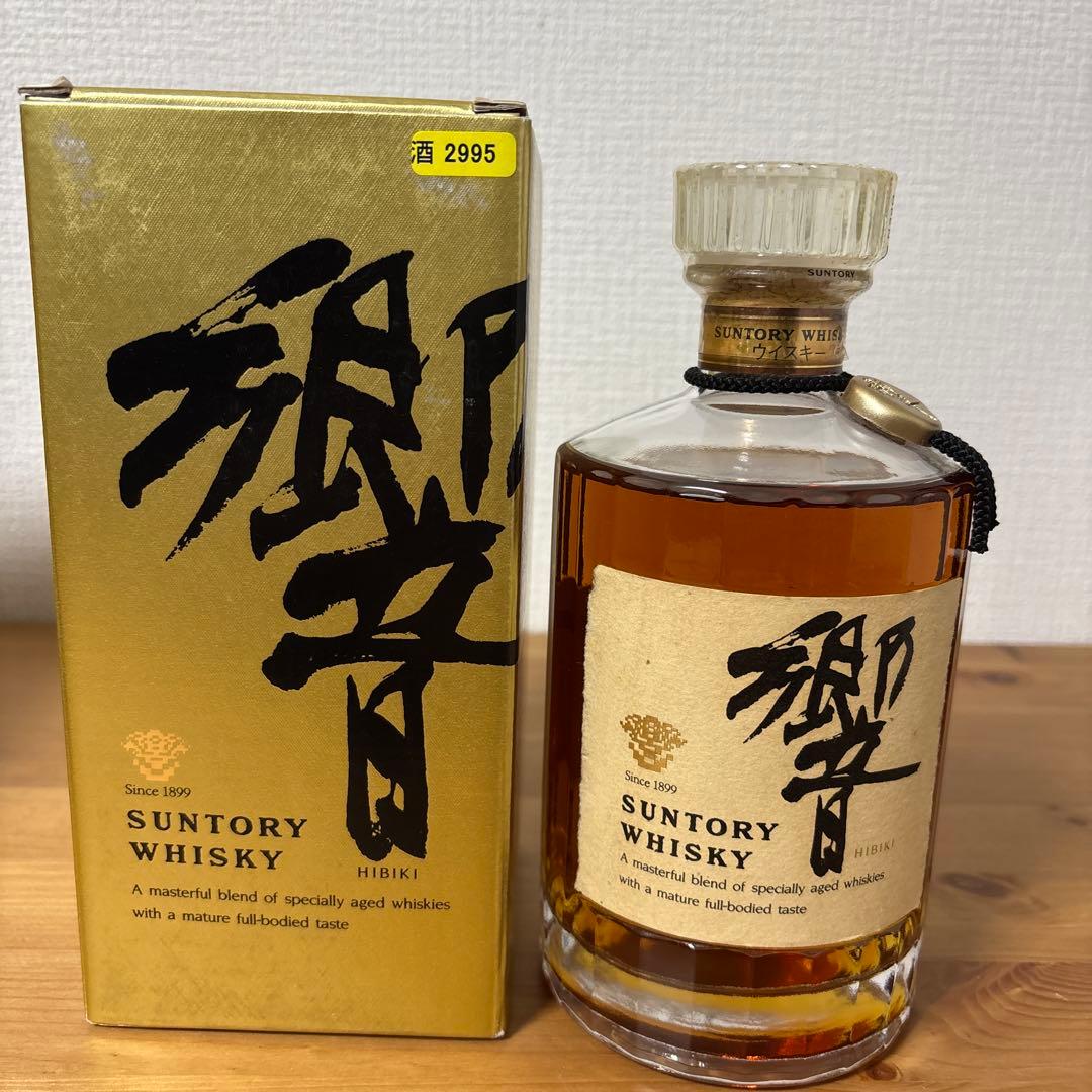 サントリーウイスキー響　裏ゴールドラベル　旧ボトル　箱付き　未開封