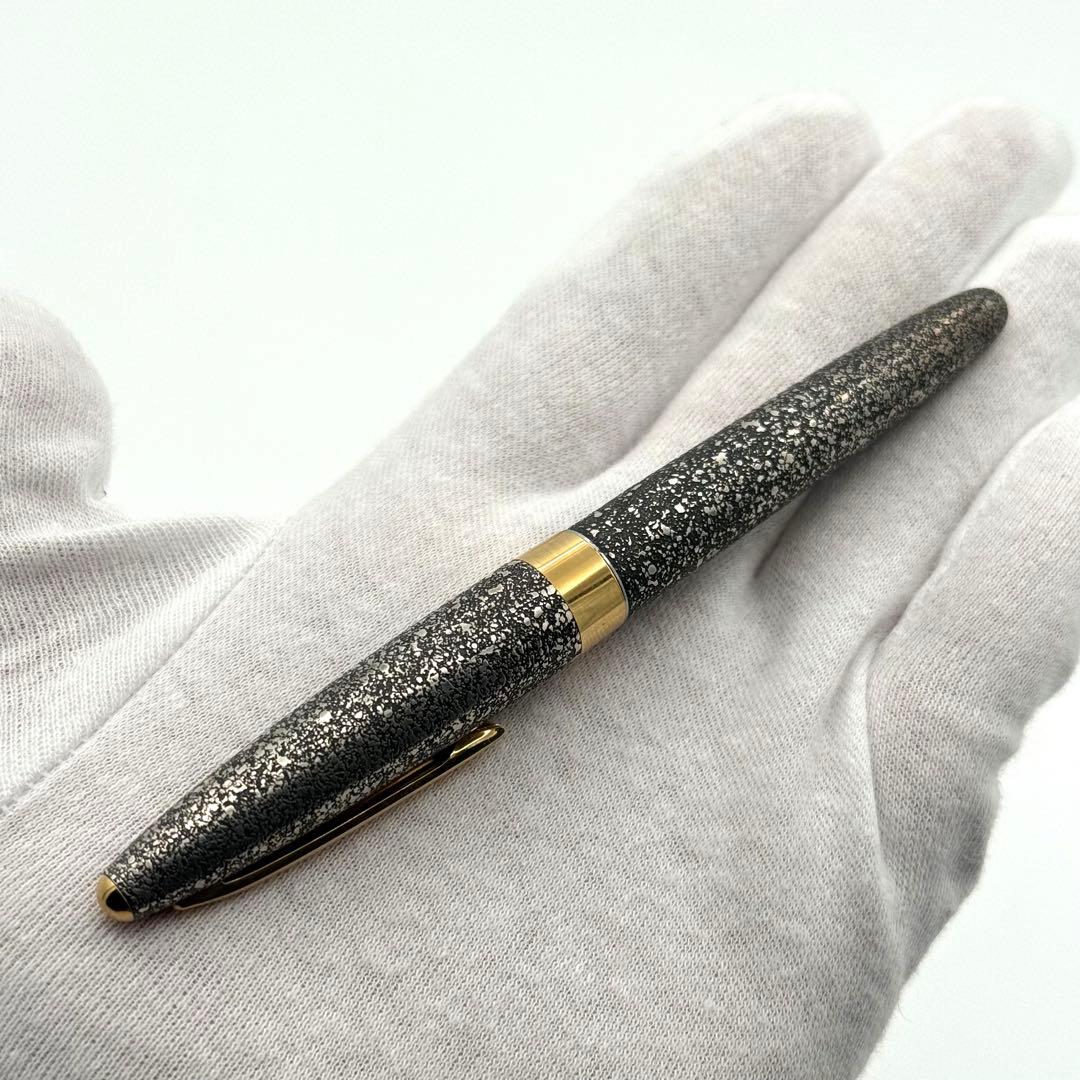 絶版 パイロット シルバーン 燻　石目散らし スターリング 万年筆 18K