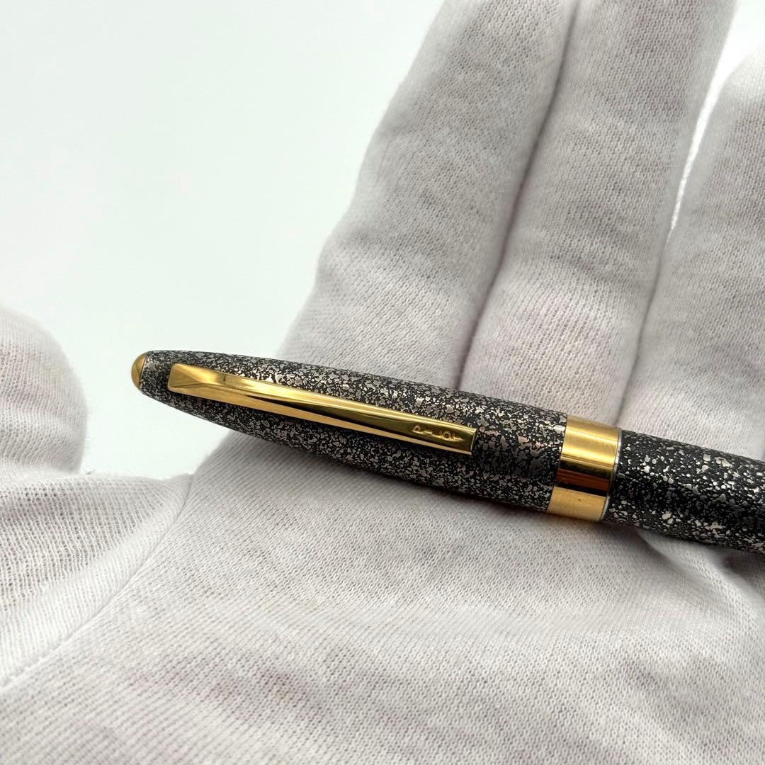 絶版 パイロット シルバーン 燻　石目散らし スターリング 万年筆 18K