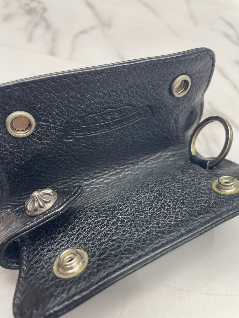 美品　クロムハーツ　レザーキーケース　ブラック