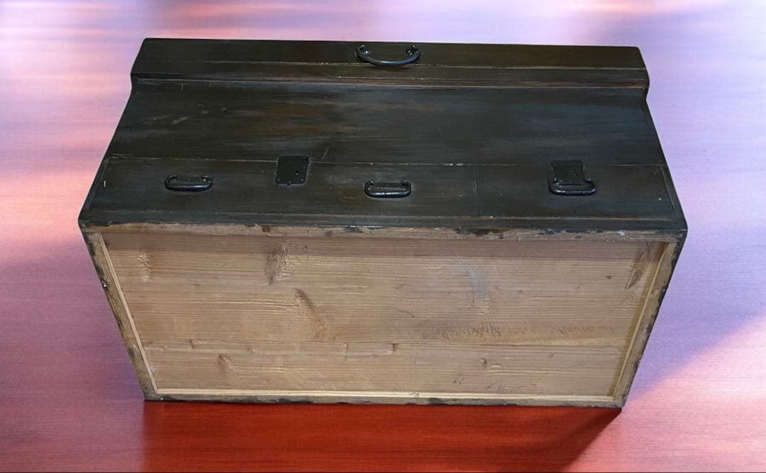 アンティーク　骨董★李朝箪笥　バンダジ　たんす　収納箱　87×44×47センチ