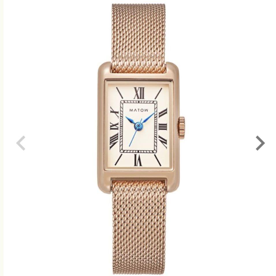 【稼働品】matow 腕時計 ゴールドメッシュ Tsukiシリーズ 朧月 マトウ