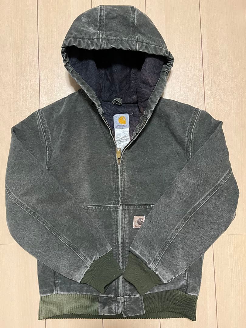 アクティブジャケット ダック生地 carhartt モスグリーンXS相当　希少