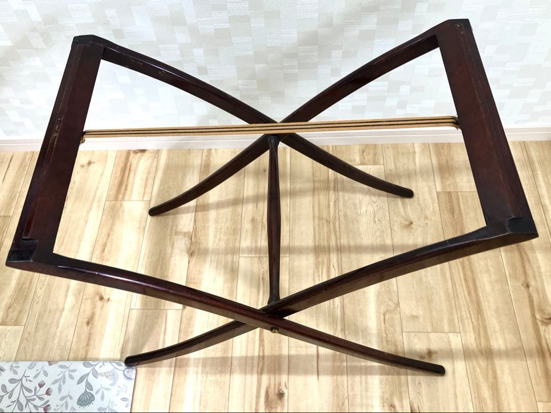 K*a様 アンティーク 折りたたみ式楕円形木製テーブル オークション方式