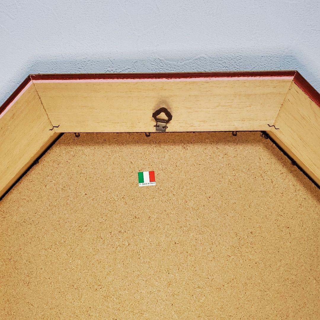 【イタリア製】ウォールミラー　鏡 アンティーク 壁掛 花柄　ヴィンテージ　レトロ