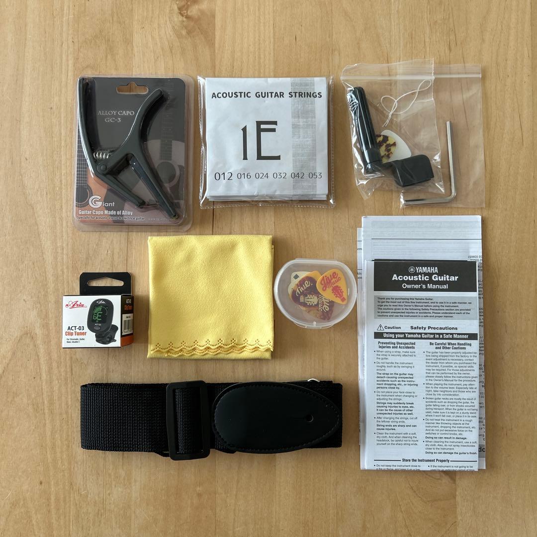 2026.1購入アコースティックギターYAMAHA FG820ブラック セット