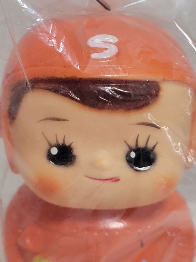 当時物 滋賀銀行 しがちゃん ソフビ貯金箱　宇宙服 昭和レトロ