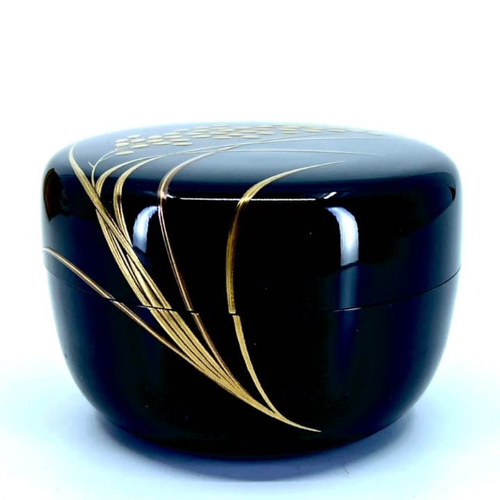 鈴谷 鐡五郎造 稲穂蒔絵平棗