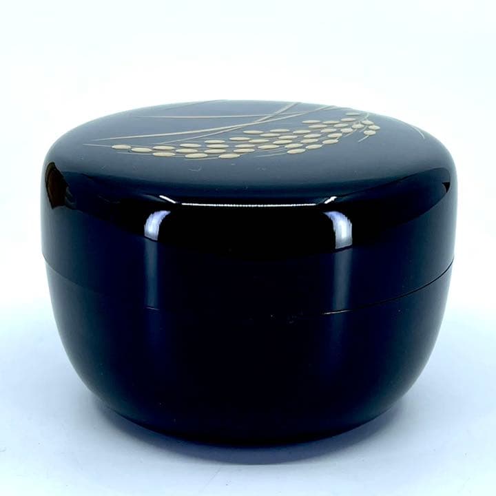 鈴谷 鐡五郎造 稲穂蒔絵平棗