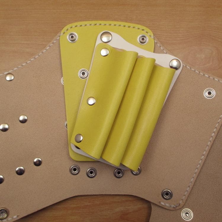 【特別価格】 手染めイエロー　６丁差し　本革シザーケース　SCA-53/NYC