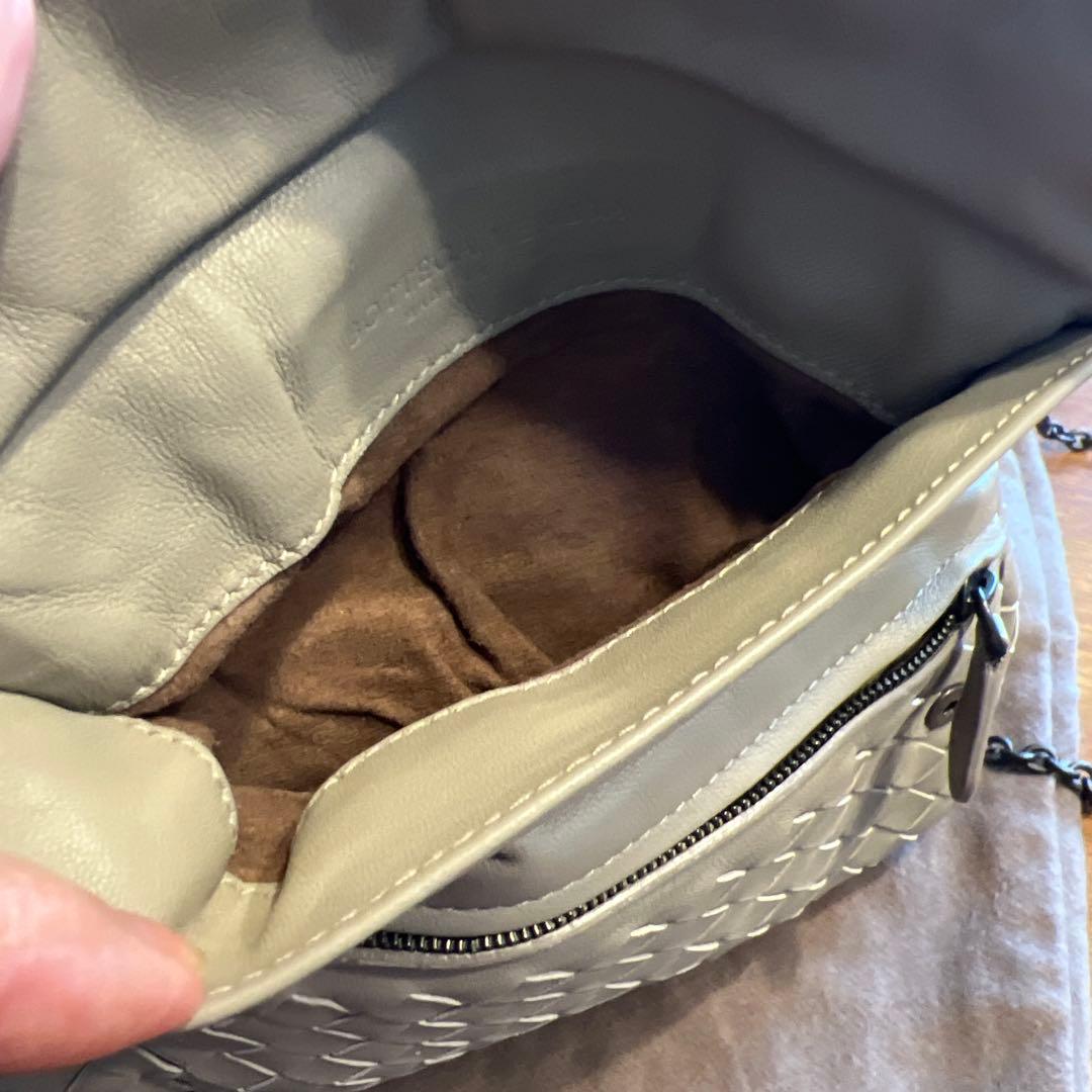 ボッテガべネタ　グレー イントレチャート　ミニショルダーバッグ