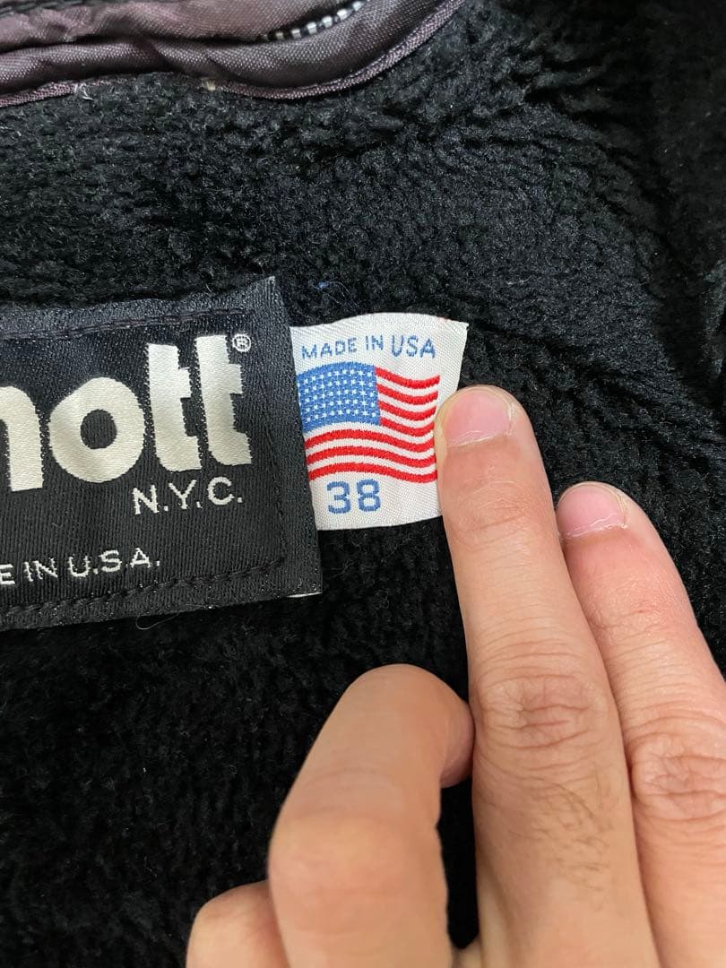 Schott シングルライダース　38 ボアライナー付き