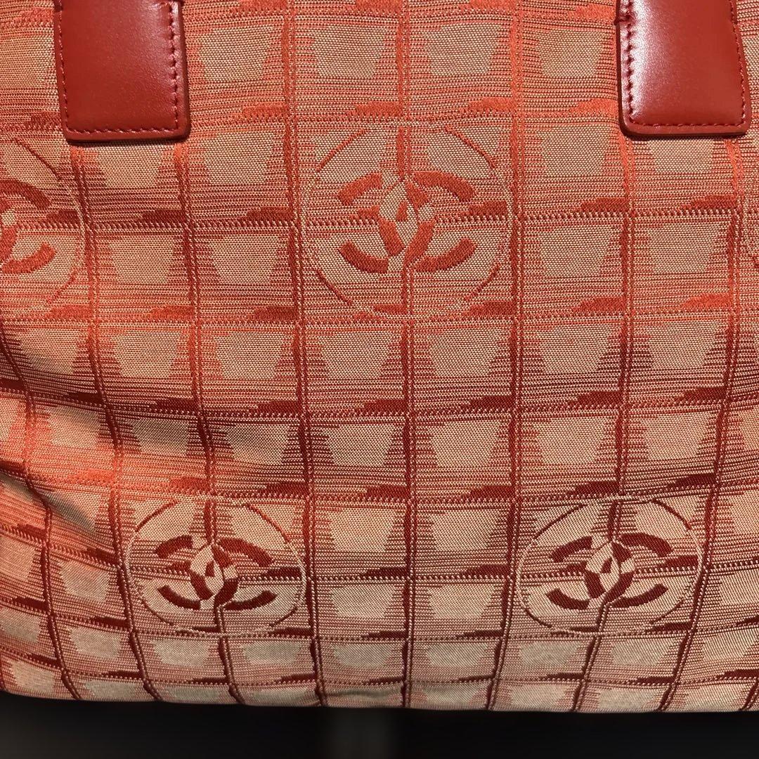 【証明書付き】 CHANEL トートバッグ ニュートラベルライントート レッド