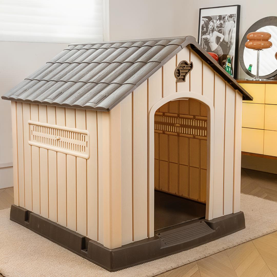 屋外用プラスチックペットハウス 耐候四季対応 頑丈通気 小動物向け 可搬式