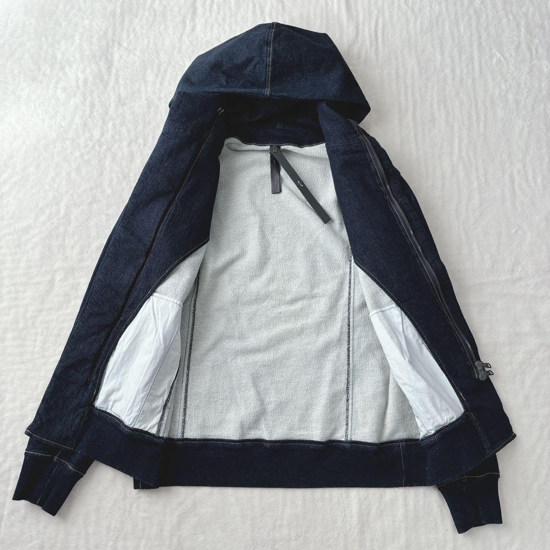 【未使用タグ付き】WJK デニム　パーカー　フーディ　大きめサイズ