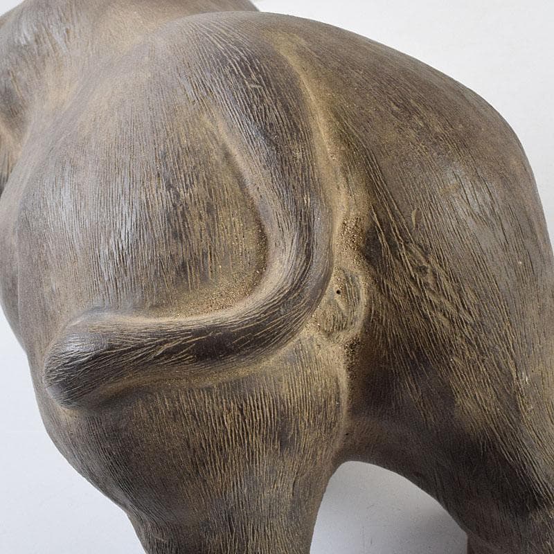 中国　古陶磁　陳鳴遠　朱泥　豚俑　陶俑　置物　V　9208AE