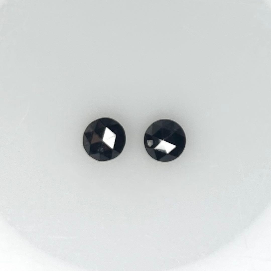 K18天然ブラックダイヤピアス 計2.4ct 鑑別カード付