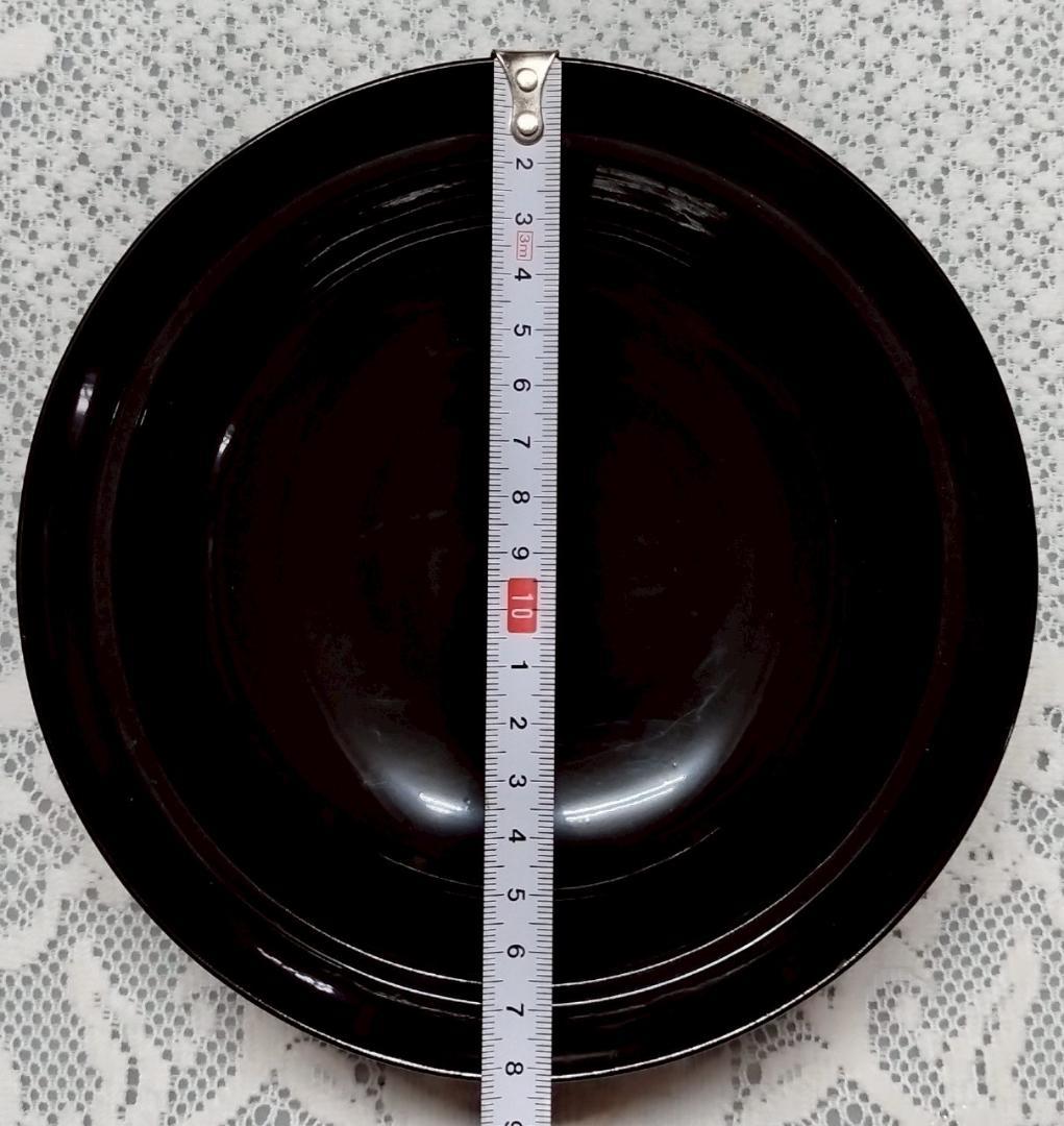 花柄漆器椀と黒漆トレイのセット