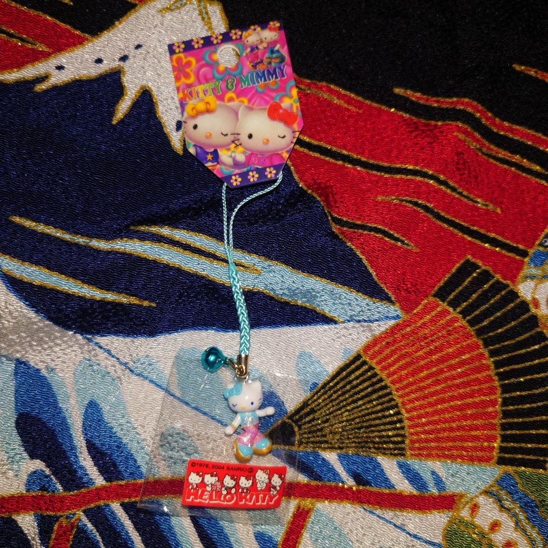 ハローキティ　根付　キティ&ミミィ　脚長　KITTY&MIMMY　ミミィ根付