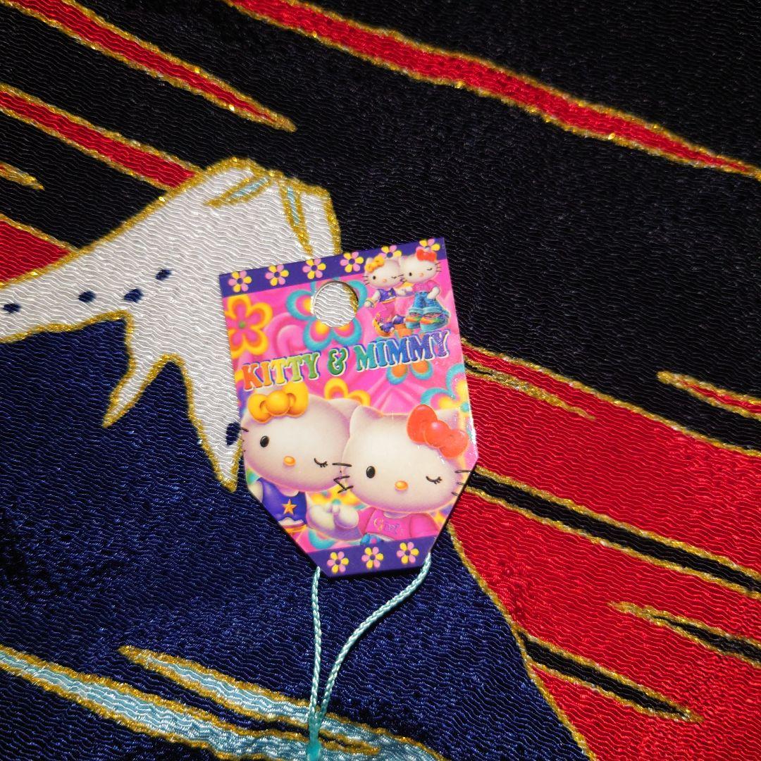 ハローキティ　根付　キティ&ミミィ　脚長　KITTY&MIMMY　ミミィ根付