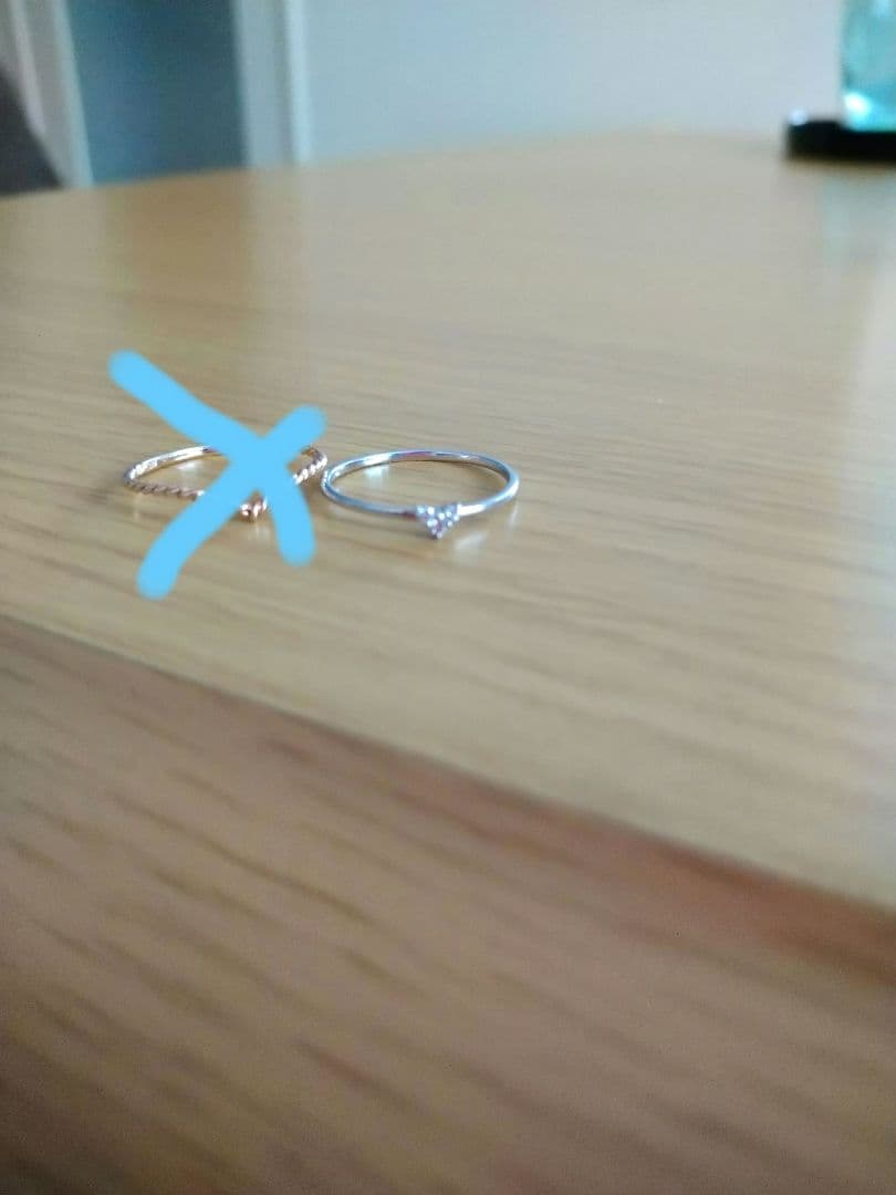 ｋ１０　ハートダイヤモンドリング 9,8号