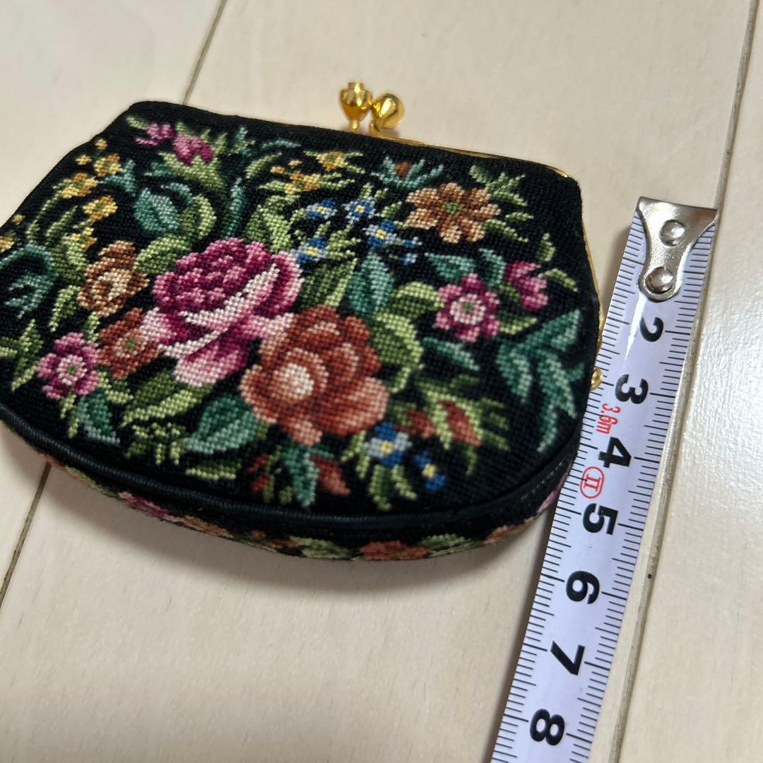 美品◆プチポアン　2WAYアンティークバッグ　花柄刺繍　バッグ＆ケース