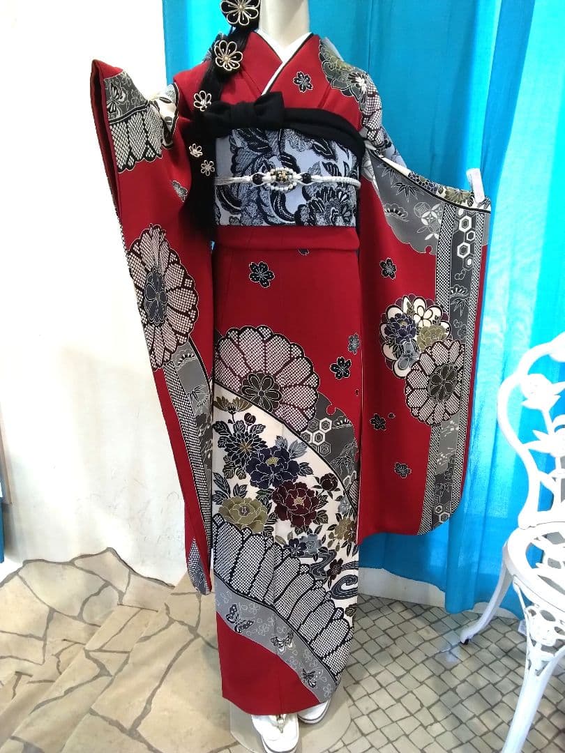 振袖フルセット、正絹振袖成人式、重ね衿、帯揚げ帯締め、高級袋帯、長襦袢
