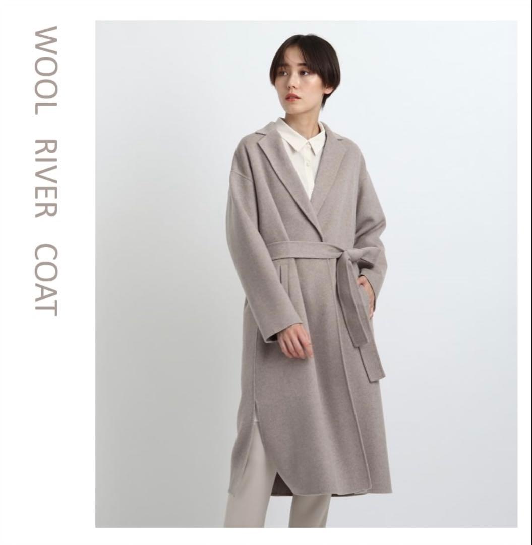 INDIVI ハミルトンウール　リバーテーラーコート　ロングコート　3号　XXS