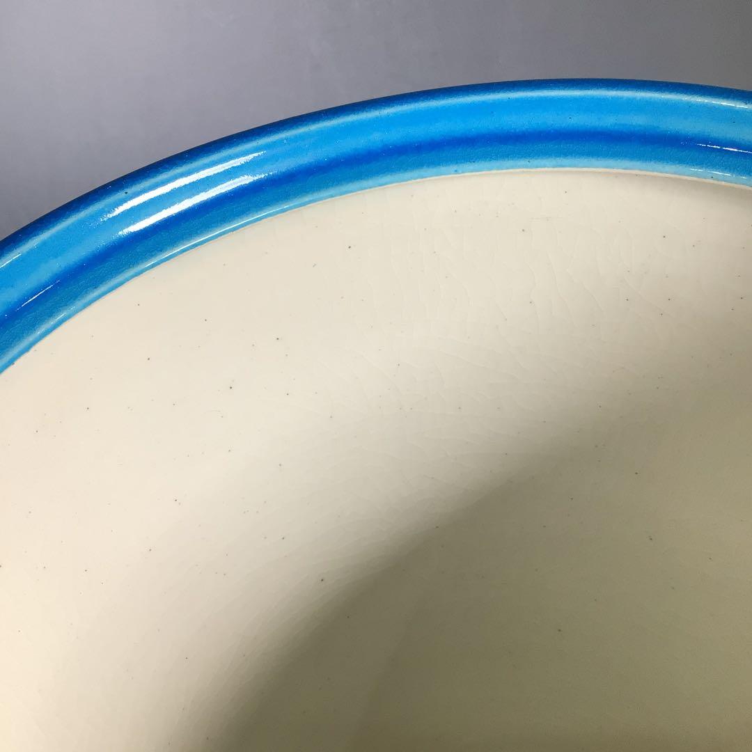 Ｎ６６５　水指　『平安　手塚祥堂造』『即中斎好写』『浅黄交趾』『末広水指』　共箱