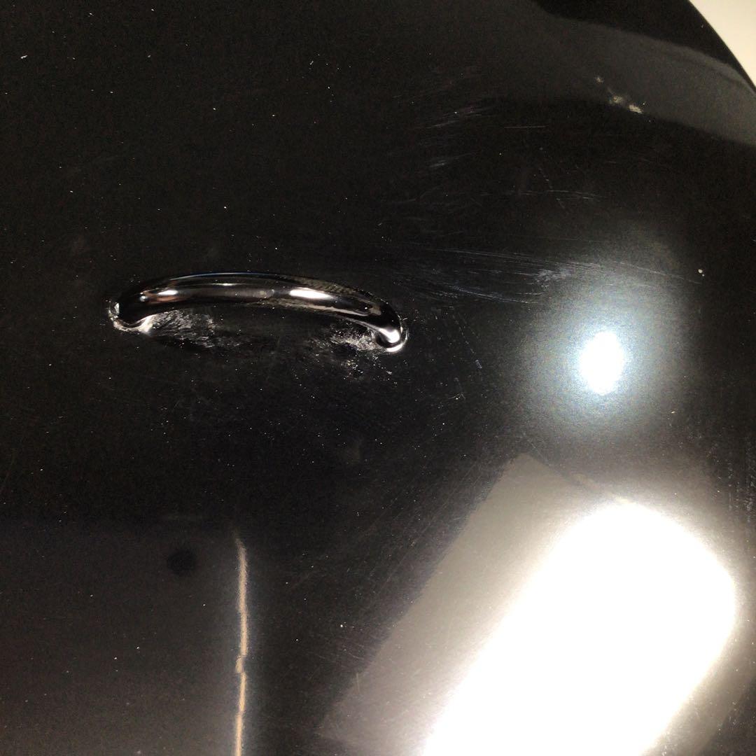 Ｎ６６５　水指　『平安　手塚祥堂造』『即中斎好写』『浅黄交趾』『末広水指』　共箱