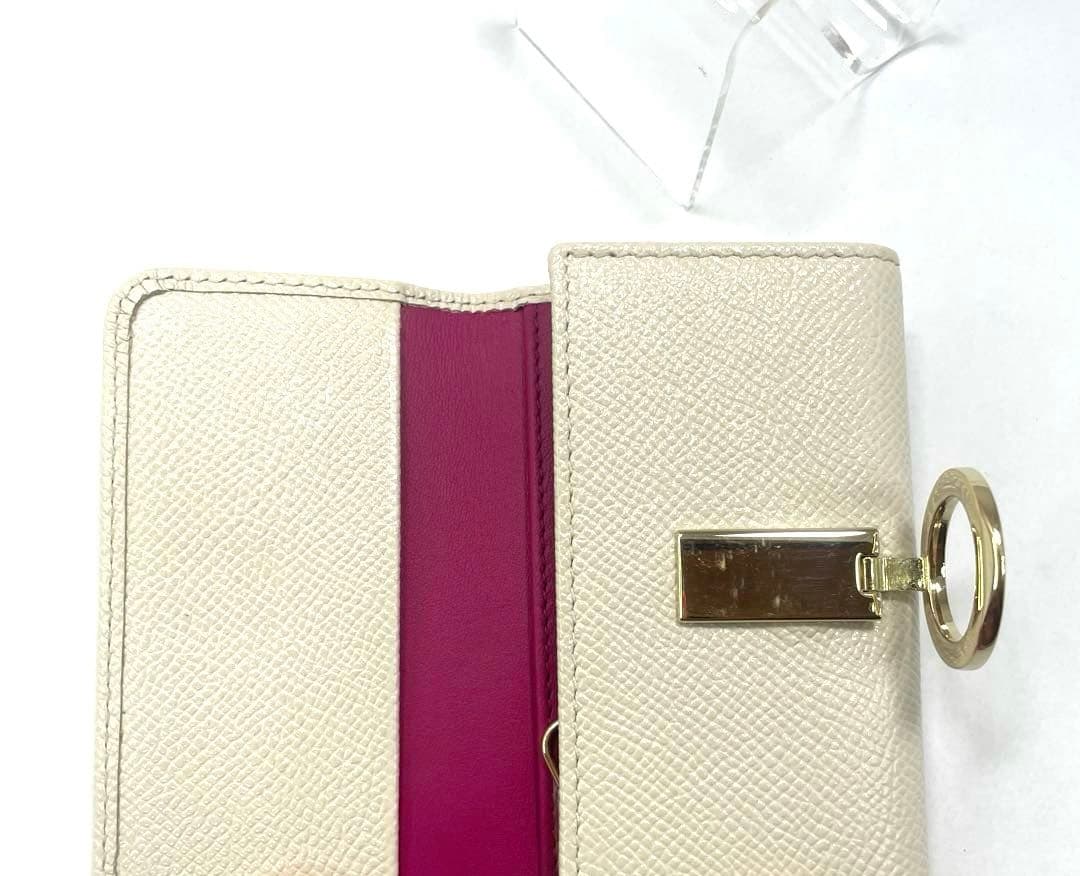 BVLGARI ブルガリ ロゴクリップ キーケース 6連 パープル　￼ピンク