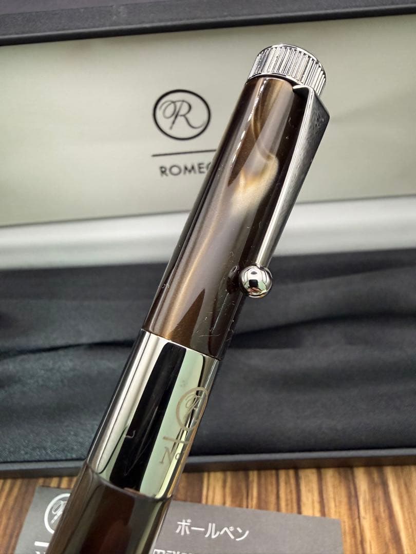 伊東屋 Romeo ボールペン NO.3 イタリアングレイ 太軸 美品