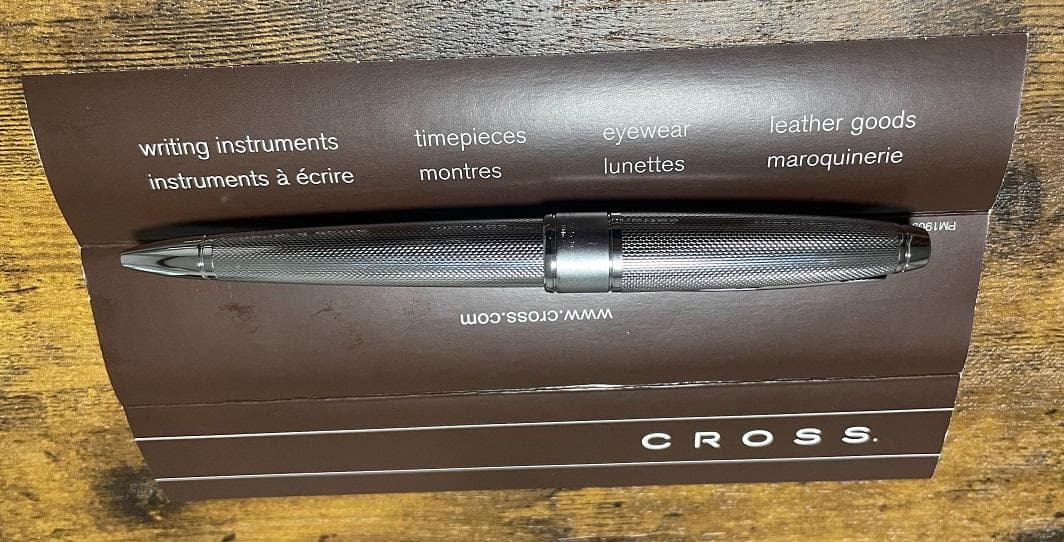 CROSS スターリングシルバー ボールペン 格子柄