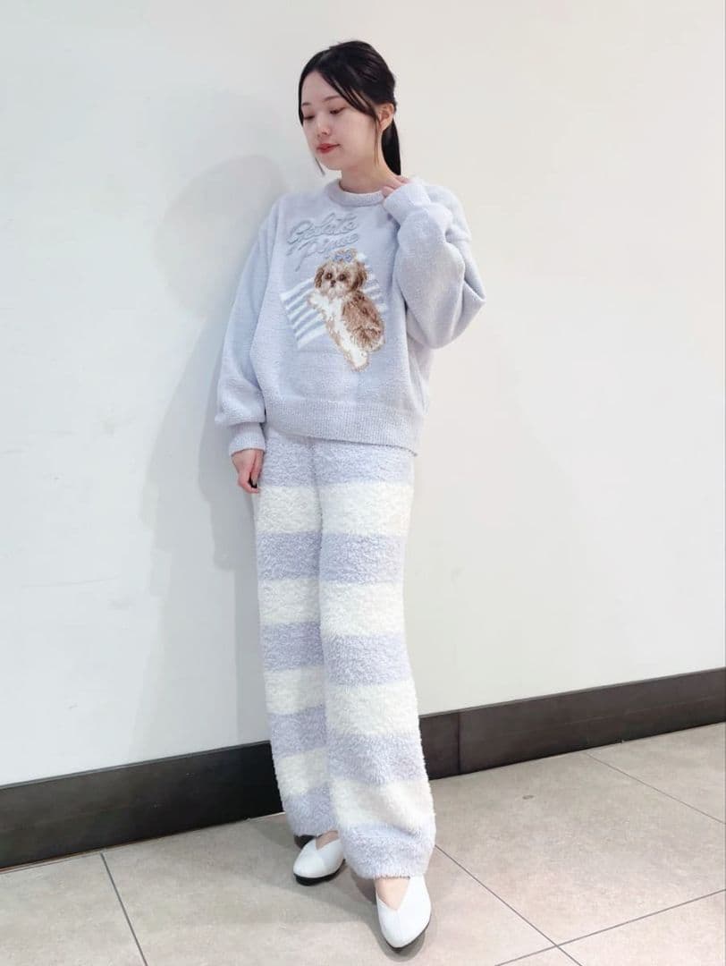 新品♥️ジェラートピケ シーズージャガードプルオーバー BLU　ジェラピケ