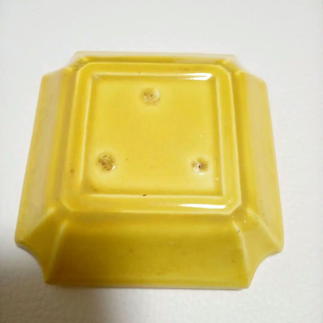 古陶器　珉平焼　隅切皿　豆皿　角皿　9枚　陶磁器　骨董品　年代物　アンティーク