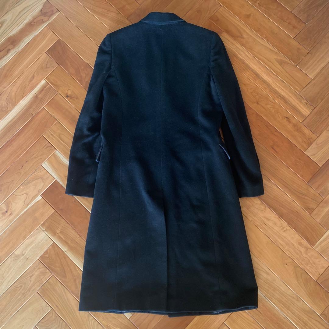 【vintage】Salvatore Ferragamo カシミヤ混チェスター黒