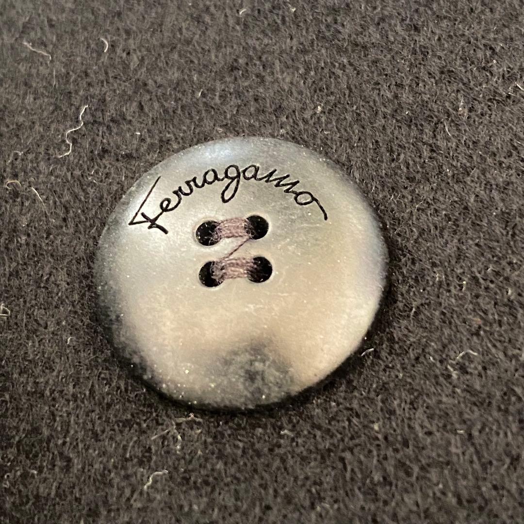 【vintage】Salvatore Ferragamo カシミヤ混チェスター黒