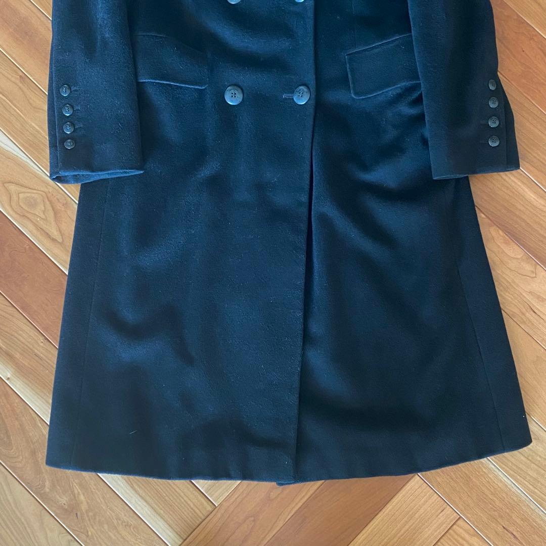 【vintage】Salvatore Ferragamo カシミヤ混チェスター黒