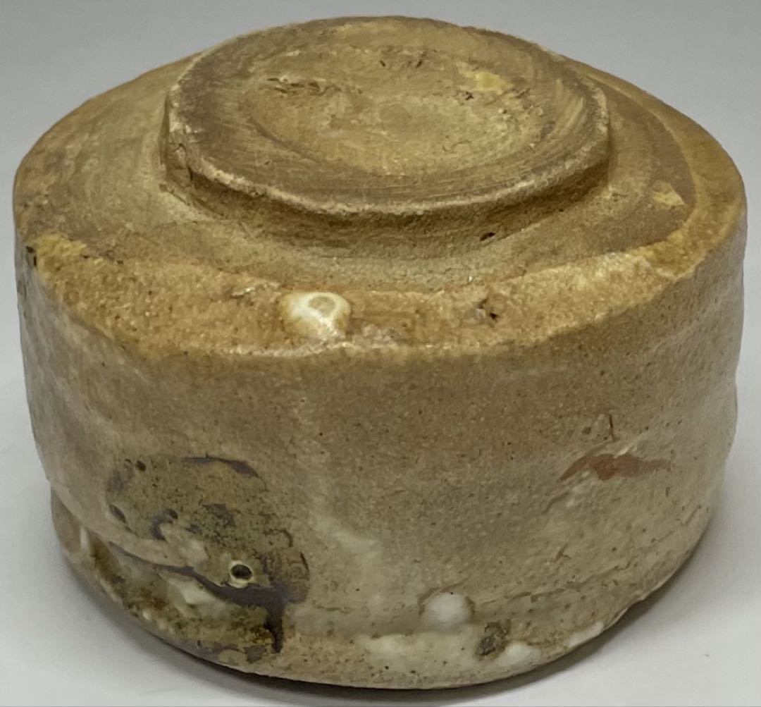 古瀬戸　桃山〜江戸初期　鉄絵筒盃　ぐい呑　美濃焼　箱付　y62