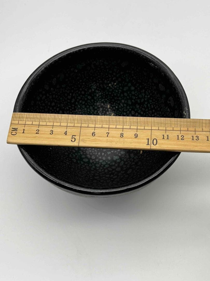 宋時代　黑釉油滴天目茶碗 建窯茶盞 旧家蔵出し 唐物　古賞物(A-59)