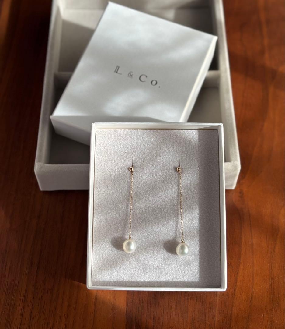 【Jewel closet by L&Co.】K10パールロングチェーンピアス