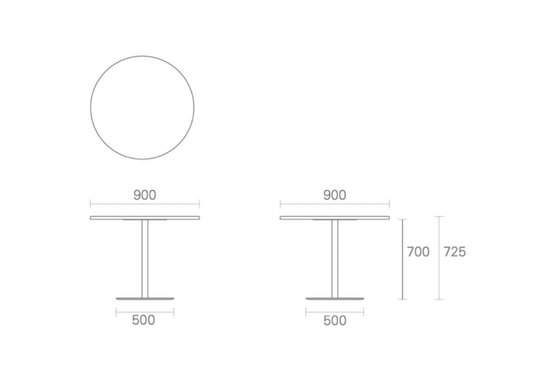 マルニ木工　T＆Oラウンドテーブル90