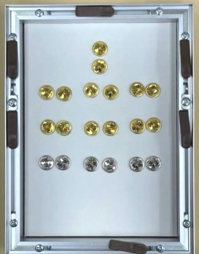 警察 ピンバッジ 階級章 ミニ額 レプリカ