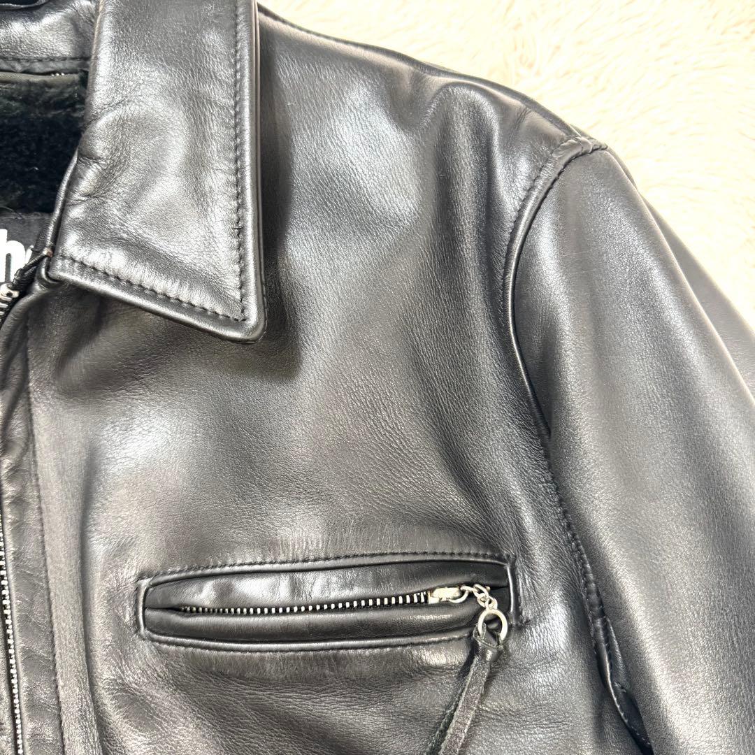 極美品 SCHOTT ライダース ジャケット ボア ライナー 643 牛革 40