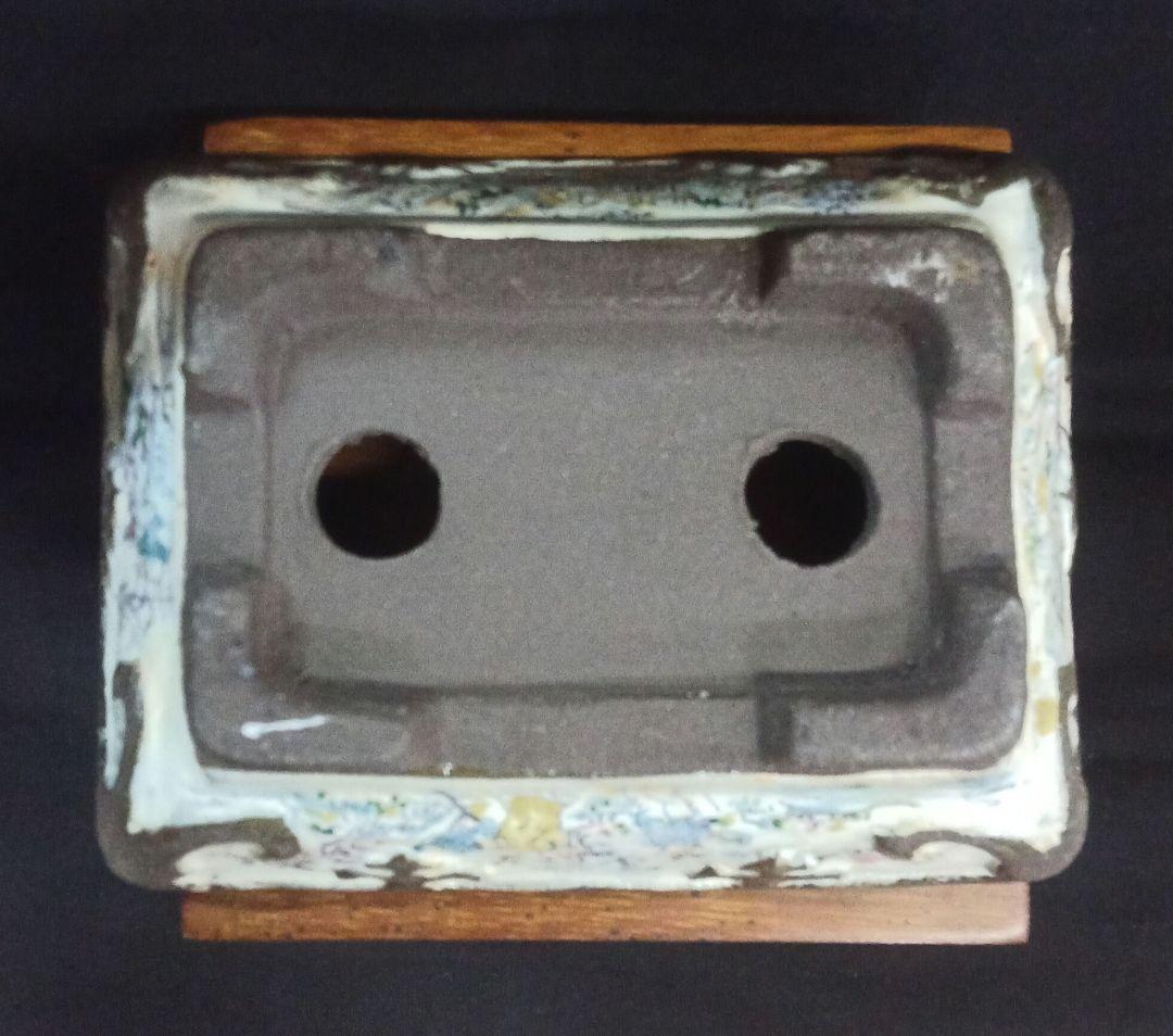 022.【陶翠窯】 ワン型長角額画/３.6号盆栽鉢/植木鉢