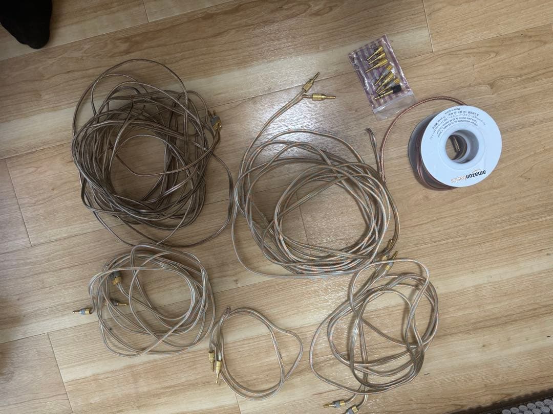 7.1ch サラウンドスピーカーセット ONKYO YAMAHAなど　ケーブル付