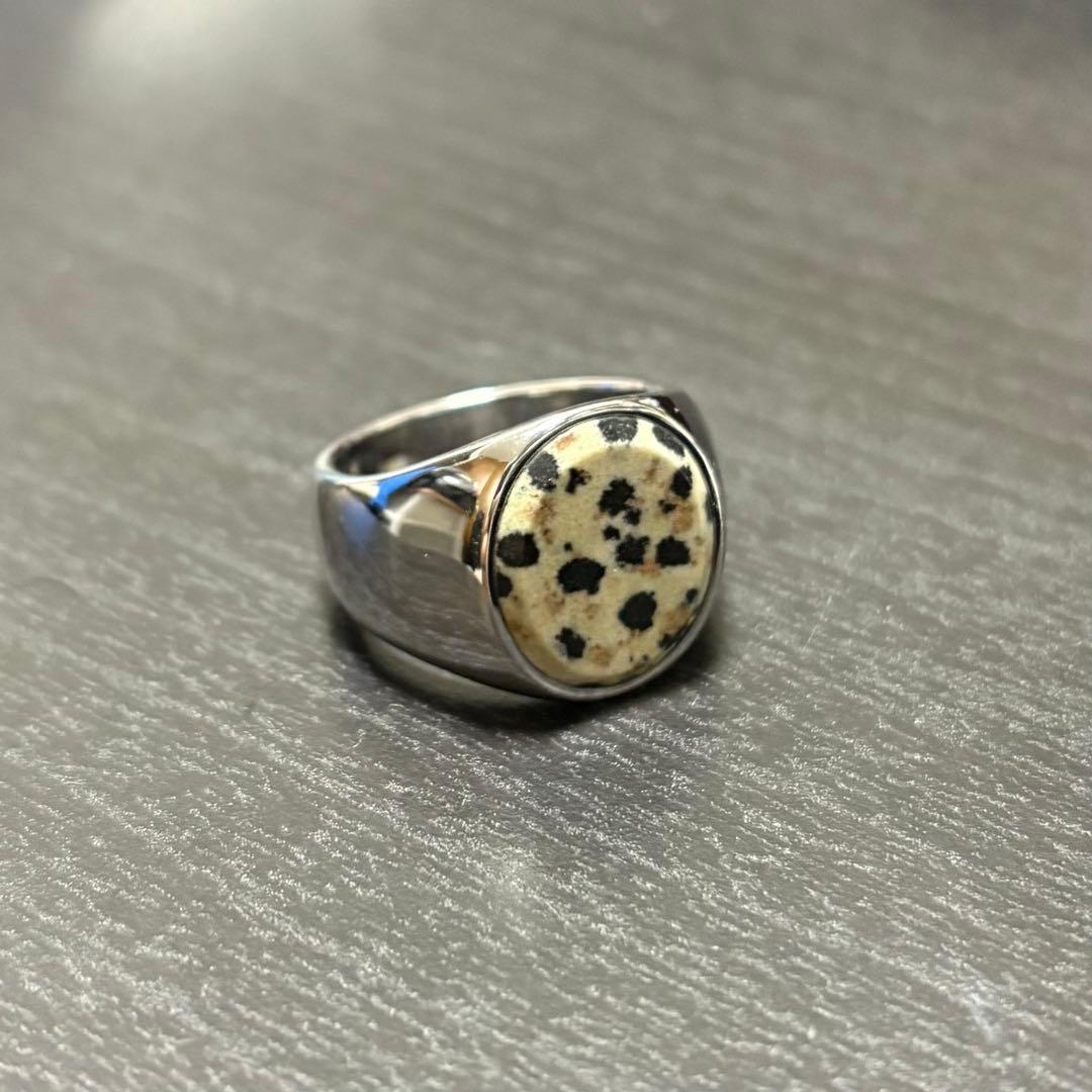 【箱付き美品】TOM WOOD オーバル レオパード　リング　サイズ58