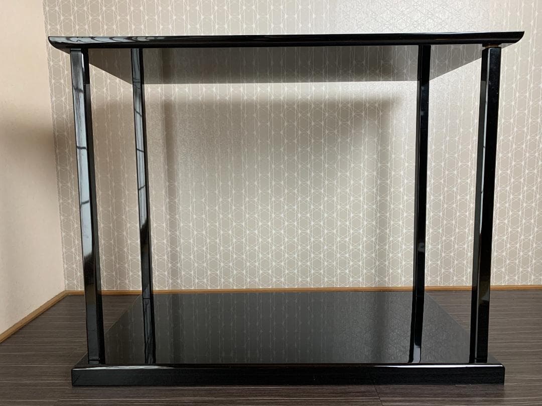 塗師 岡本陽斎作 真塗 木製 真台子 組立式 共箱 茶道具 775