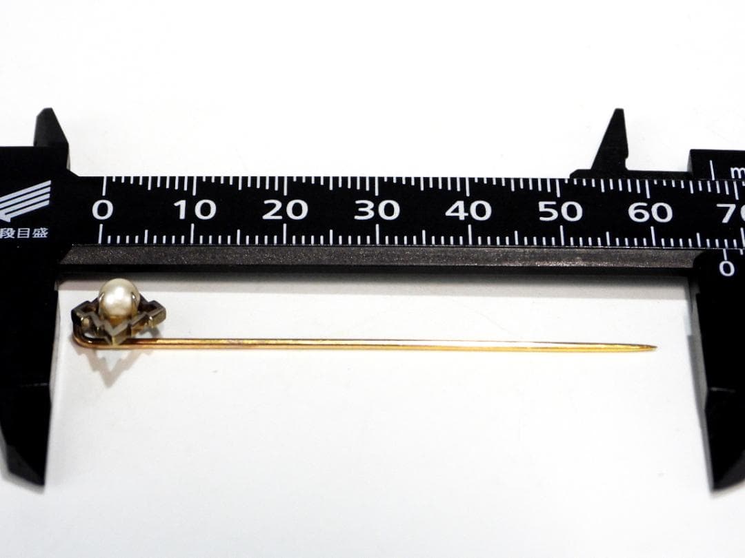 アクセサリー　アコヤパール　K18刻印　ピン　ブローチ 2g