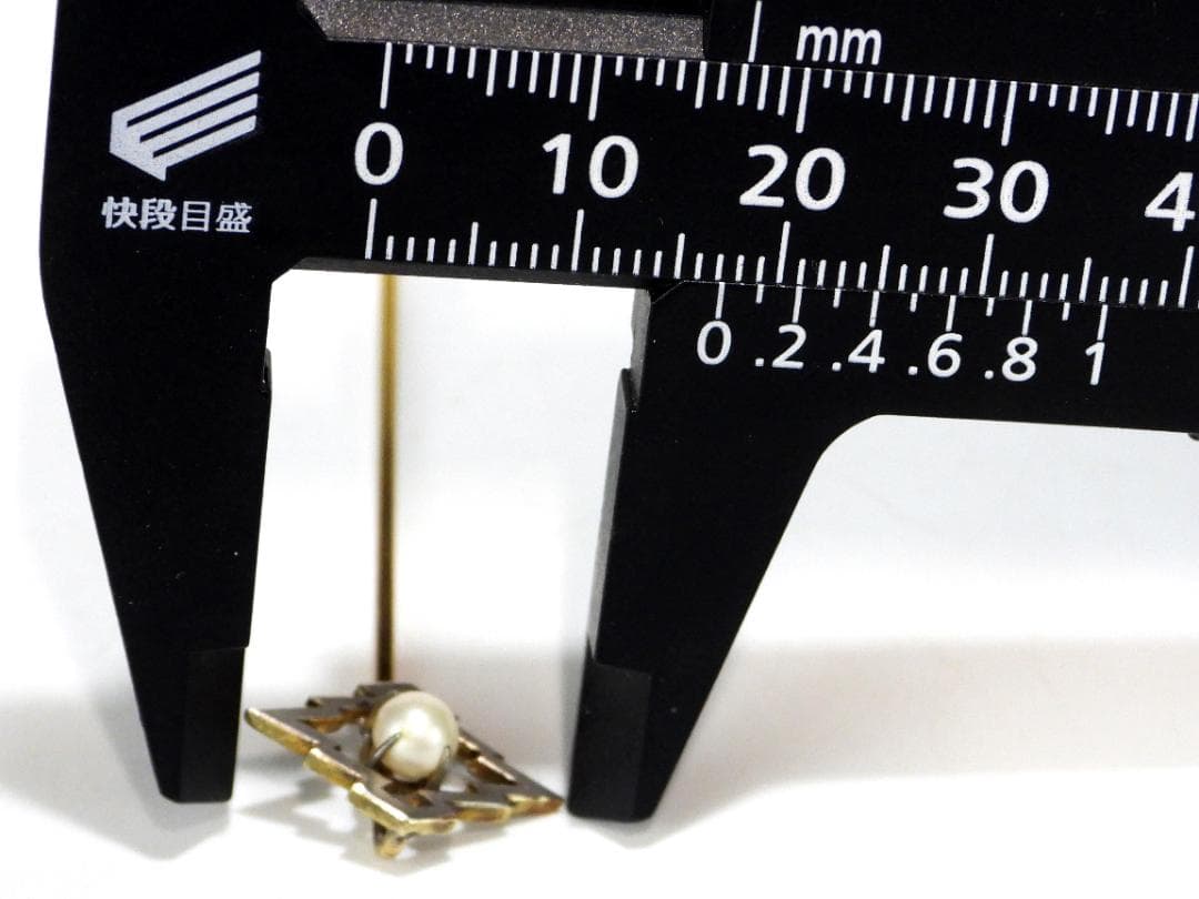 アクセサリー　アコヤパール　K18刻印　ピン　ブローチ 2g